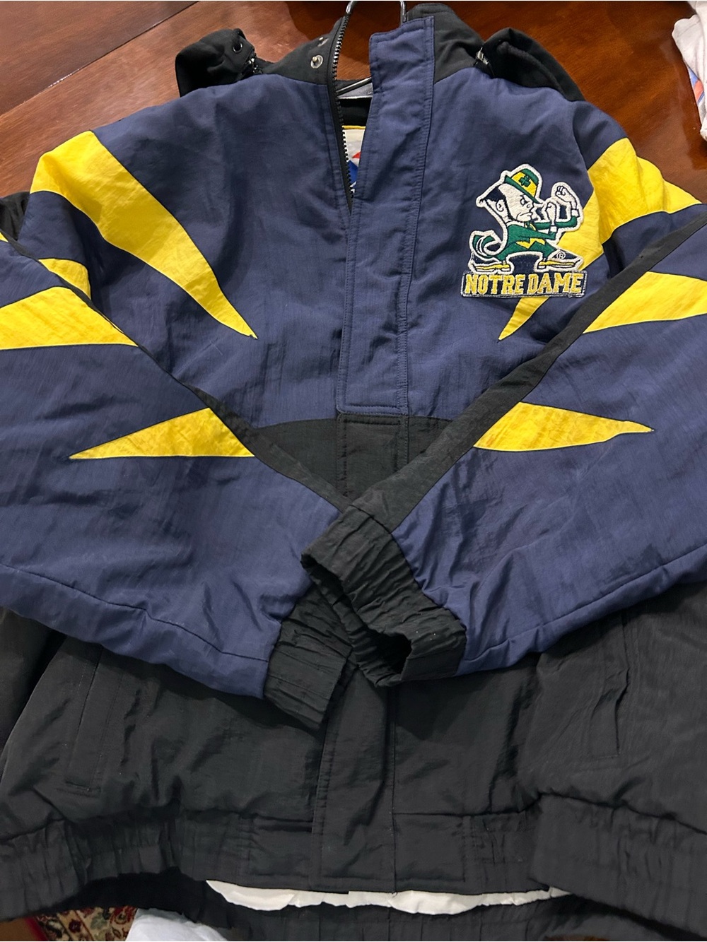 Apex Notre Dame Navy and Yellow Ski Jacket